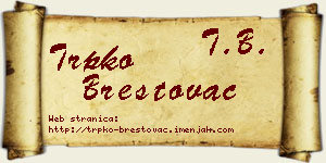 Trpko Brestovac vizit kartica